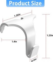 Molding Hooks White – Contemporary/Heavy Duty for Picture Rails 12 Pack