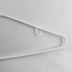 Lot of 25 White Plastic Tubular Clothes Hangers Shirts and Pants