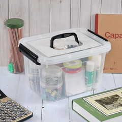 Clear Plastic Storage Box with Lid & Latch – 4 Pack, 5L Bins with Handle