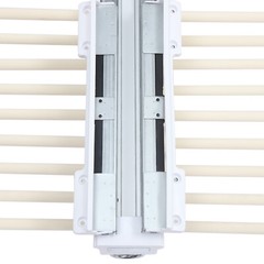 23.2*18.1*3.7in Beige Pull Out Trousers Rack 22 Arms Steel Pull Out Pants Rack
