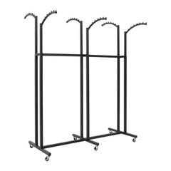 Adjustable Height Garment Rack With Six Universal Wheels 45.6*19.6*55.12-70.87in