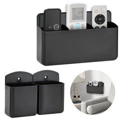 3 Pack Remote Control Holder Wall Mount, 2Pcs Small Remote Holder and 3 Slot