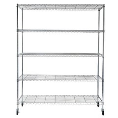 5 Tier Heavy Duty Large Wire Shelving Unit NSF Metal Shelf Rack Shelving Chrome