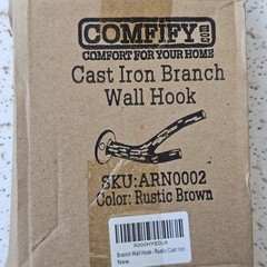 Branch Wall Hook Rustic Cadt Iron 6 In