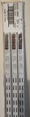 6-PK ClosetMaid 2808 ShelfTrack 60 in. x 1 in. White Standard Vertical Track