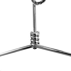 10 Metal Hangers Chrome Dress Shirt Retail Salesman Sample Security Loop 16″