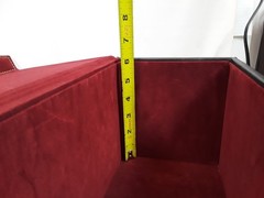 Faux Leather Storage Box Lidded Magnet Closure Red Velvet Inside 14x6x6