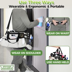 Cleaning Caddy Organizer with Handle for House & Bathroom Cleaning Supplies