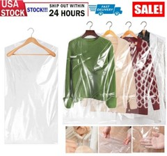 30× Clear Suit Cover Dust-proof Hanging Garment Storage Bag Dress Clothes Coat