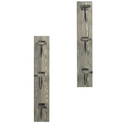 2 Pcs Wall-Mounted Hat Rack – Cowboy Hat Organizer, Cap & Coat Hanger, Vintage G