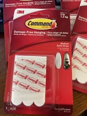 4 Packs Of 3M Medium Command Refill Kits, 17021P-ES, Holds 3Lb/ 1.3 Kg