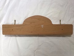 Handmade Solid Wood Coat Rack Inlaid Marquetry Hummingbird 2-Hooks