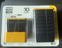 10 Pack Greenmade Mini Bins with Lids Stackable Storage Bins for Organizing