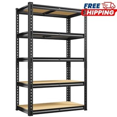 Shelve Racks 5 Tier Heavy Duty Garage Shelving Units Adjustable Storage Shelves