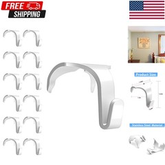 Molding Hooks White – Contemporary/Heavy Duty for Picture Rails 12 Pack