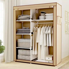 65in Portable Closet Wardrobe Clothes Rack Storage Organizer w/ Shelf Non-Woven