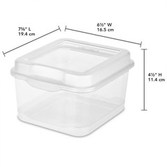 Sterilite Plastic FlipTop Hinged Storage Box Container w/ Latching Lid (12 Pack)