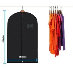 Plixio 40″ Black Garment Bags Suit Bag for Travel & Clothing Storage of Dresses,
