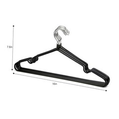 10pcs Clothes Hangers Sturdy Heavy Duty Coat Durable Suit No Hanger Marks Black