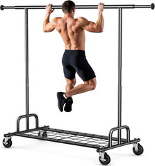 Clothing Garment Rack Capacity 525LBS Clothing Racks on Wheels Rolling Clothes R