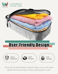 4-Piece Packing Cubes Travel Accessories Set Suitcases Luggage Organizer Bags