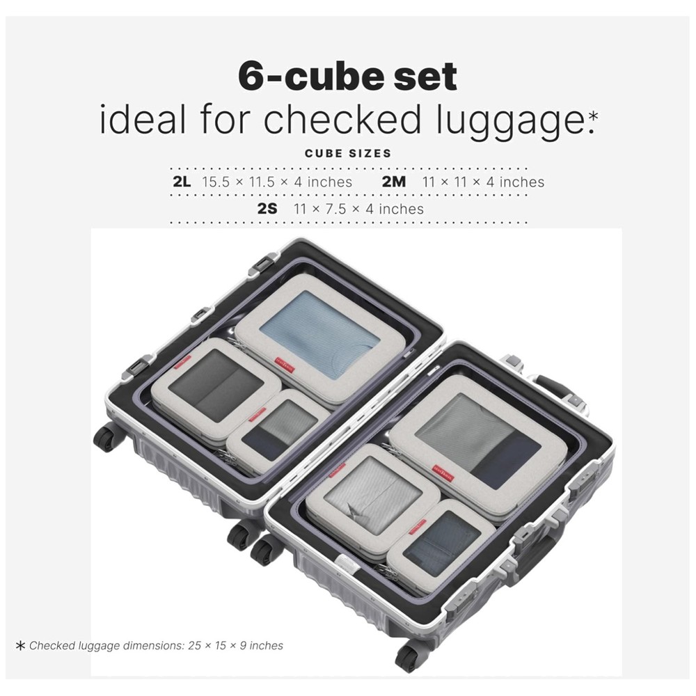 Travel Compression Cubes – 6-Pack Bundle