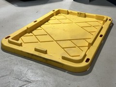 LID ONLY Greenmade 27 Gallon Costco Heavy Duty Tote Bin Yellow Cover Top 31x21x2