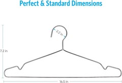 Fayleeko Wire Coat Hangers 40 Pack Strong Heavy Duty Stainless Steel Metal Ultra