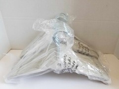 35 Non Slip Velvet Clothes Hangers with Cascading Hooks, light gray, 16.5 In