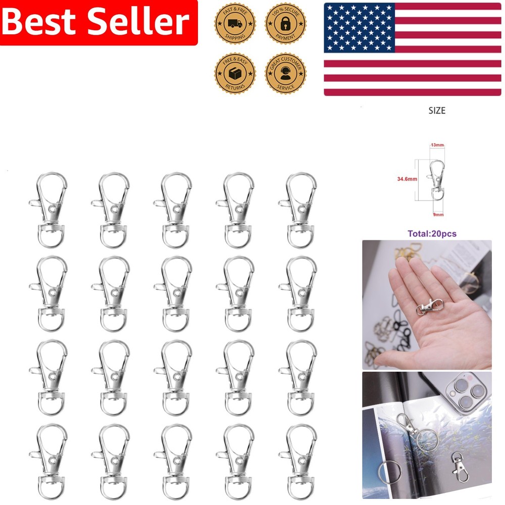 Swivel Snap Hooks Metal Lobster Clasps Keychain Lanyard DIY Bag Jewelry Craft