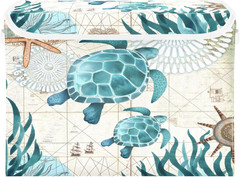 Vintage Ocean Turtle Storage Bins with Lids – Collapsible Organizer Baskets