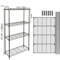 Adjustable Storage Garage Shelves Rack 5 Level Heavy Duty Steel Metal Shelf Unit