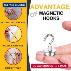 DIYMAG Magnetic Hooks, 30lbs+ Magnet Hook 2026 Cruise Cabin Ship Essentials Heav