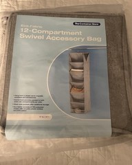 The Container Store 12-Compartment Swivel Accessory Bag New
