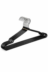 Black Metal Wire Hangers Non-Slip PVC Coated Slim Space Saving Clothes Rack