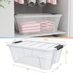 Costway 12Liter 12PCS Latch Stack Storage Box Tubs Bins Latches Handles