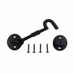 Renovators Supply Gate Latch Lock 5″ Wrought Iron Hook and Eye Door Lock Latch