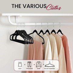 30/50 Pack Velvet Cloth Hangers Premium Lightweight Space Sever Non Slip Hanger