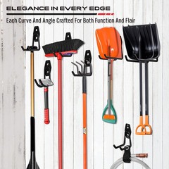 10-Pack Steel Garage Storage Utility Double Hooks Wall Organizer Tool Hanger H-D