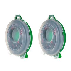 24″ Wreath Storage Container with Latches and Handle , Clear-Green, 2 Pk