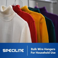 Wire Hangers 50 Pack, Metal Wire Clothes Hanger Bulk for Coats, Space Saving …