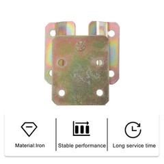 6 Pack Iron Bed Bracket Hinge Connector Interlocking Hooks Furniture Mount
