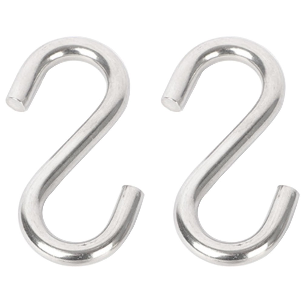 Heavy Duty 304 Stainless Steel S Hooks – 3.3 Inch, 557 Lbs Capacity, 2 Pcs