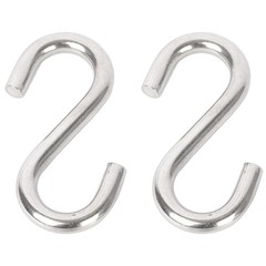 Heavy Duty 304 Stainless Steel S Hooks – 3.3 Inch, 557 Lbs Capacity, 2 Pcs