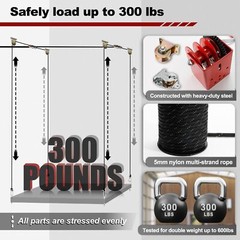 Overhead Garage Storage Lift-Heavy Duty Ceiling Mounted Garage Storage System