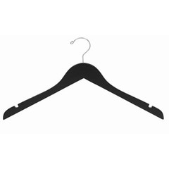 17″ Black Wood Dress Hanger (pack of 25)