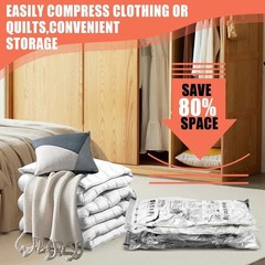 Vacuum Storage Bags, Space Saver Bags, Compression for Comforters and Blankets,