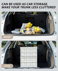 Collapsible 30L Storage Bins with Lids & Handles – Stackable & Portable Black Cr