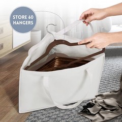 Foldable Triangle Hanger Bag Handles Space Saving 18x13x13.2 Inch White