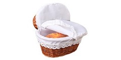 2 Pack 12 Inch Oval Wicker Bread Basket, Elegant Woven Wicker Bread Baskets for